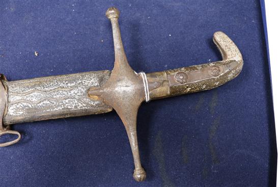 A Scimitar, a 1796 pattern sabre, bayonets, etc